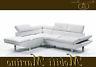 Angolare Moderno In Ecopelle Bianco, Angolo Salotto Soggiorn