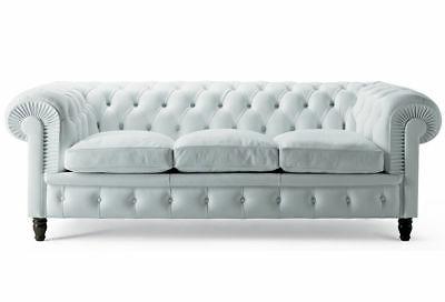 divano chesterfield 3 posti in vera pelle