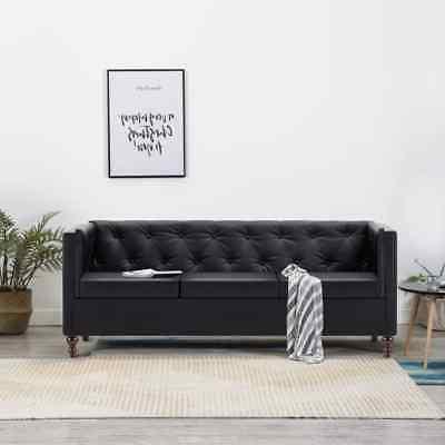 divano chesterfield a 3 posti rivestito in