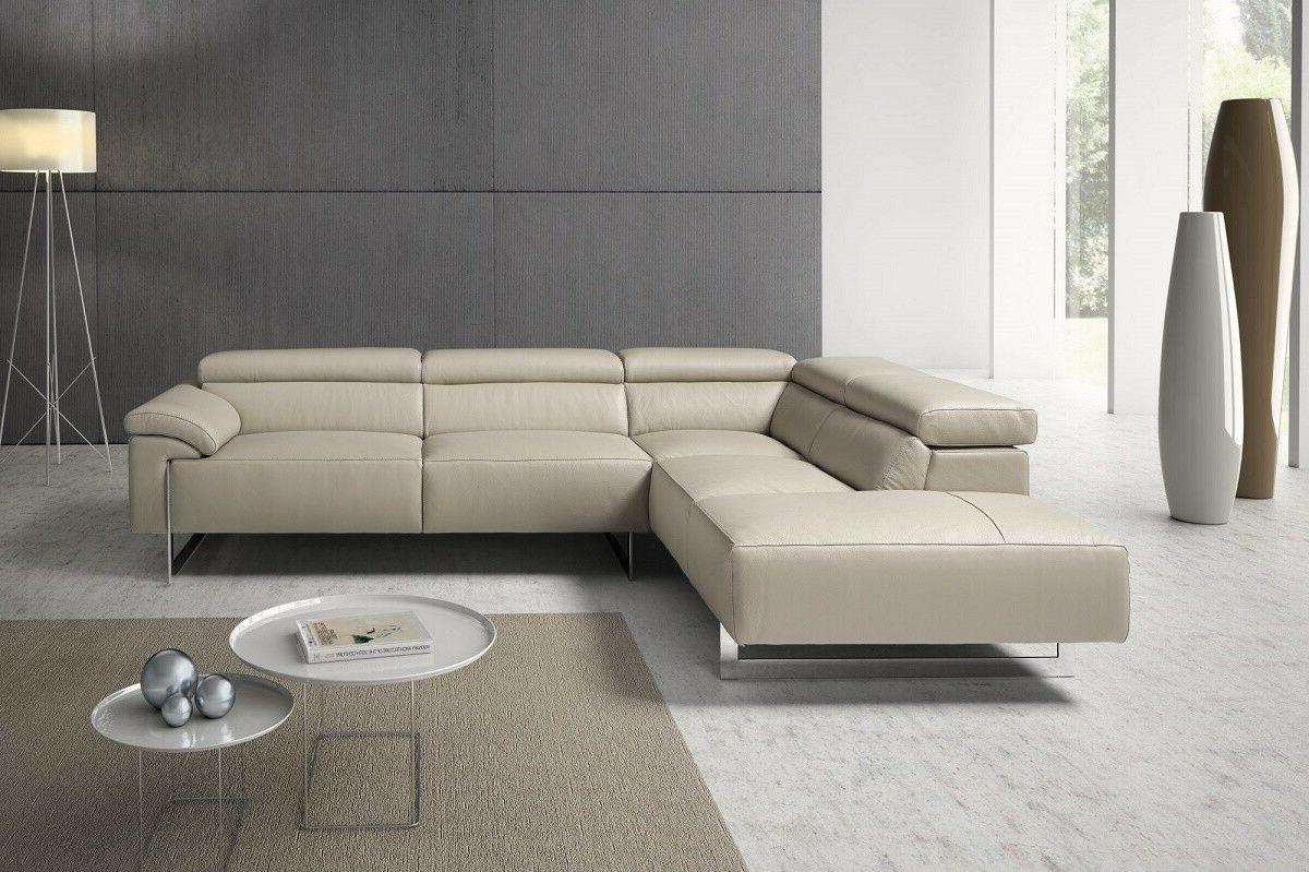 divano con penisola malika in pelle