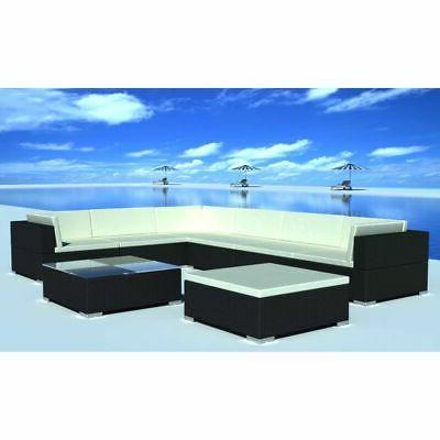 divano da giardino 24 pz in polyrattan