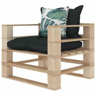 divano da giardino in pallet cuscini antracite