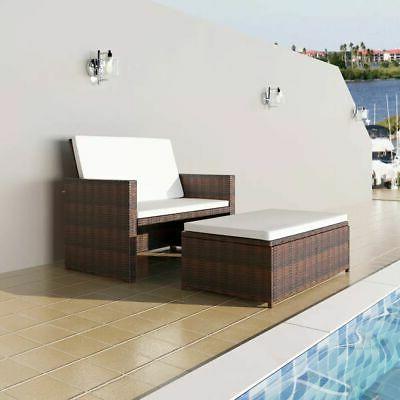 divano da giardino in rattan modulare con