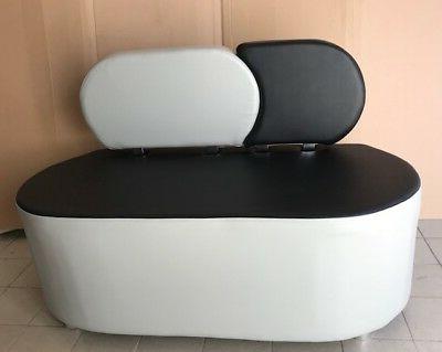 divano da ufficio 2 posti nero grigio