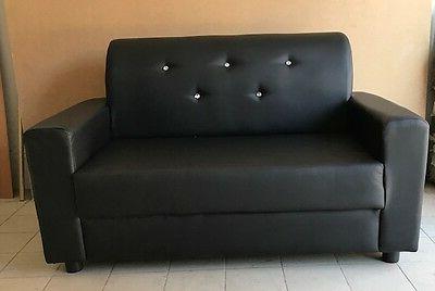 divano da ufficio 2 posti nero in