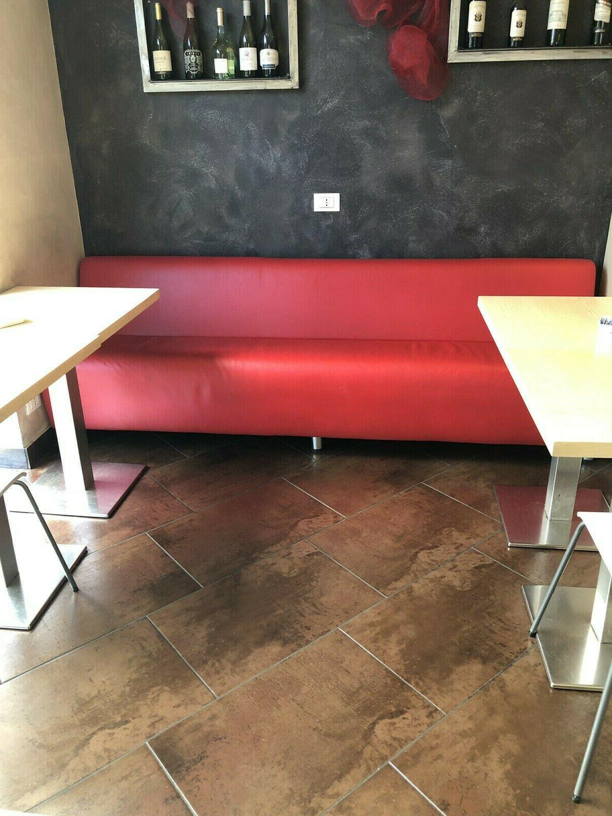 divano eco pelle rosso 256x68x75 adatto anche