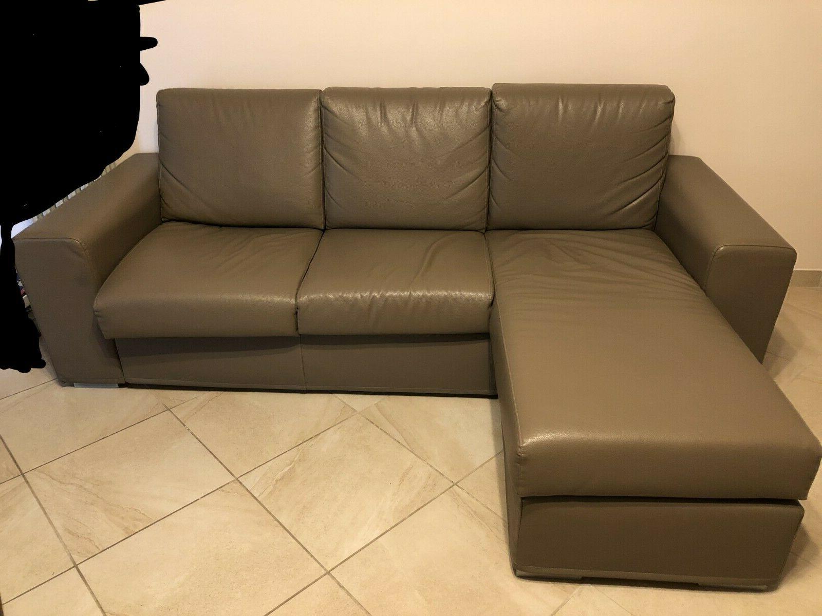 divano ecopelle tre posti con materasso matrimoniale