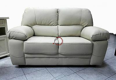 divano imbottito 2 posti in ecopelle pelle