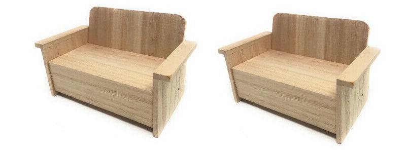 divano in miniatura 2 pz in legno