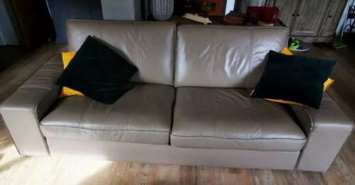 divano kivik pelle beige 3 posti
