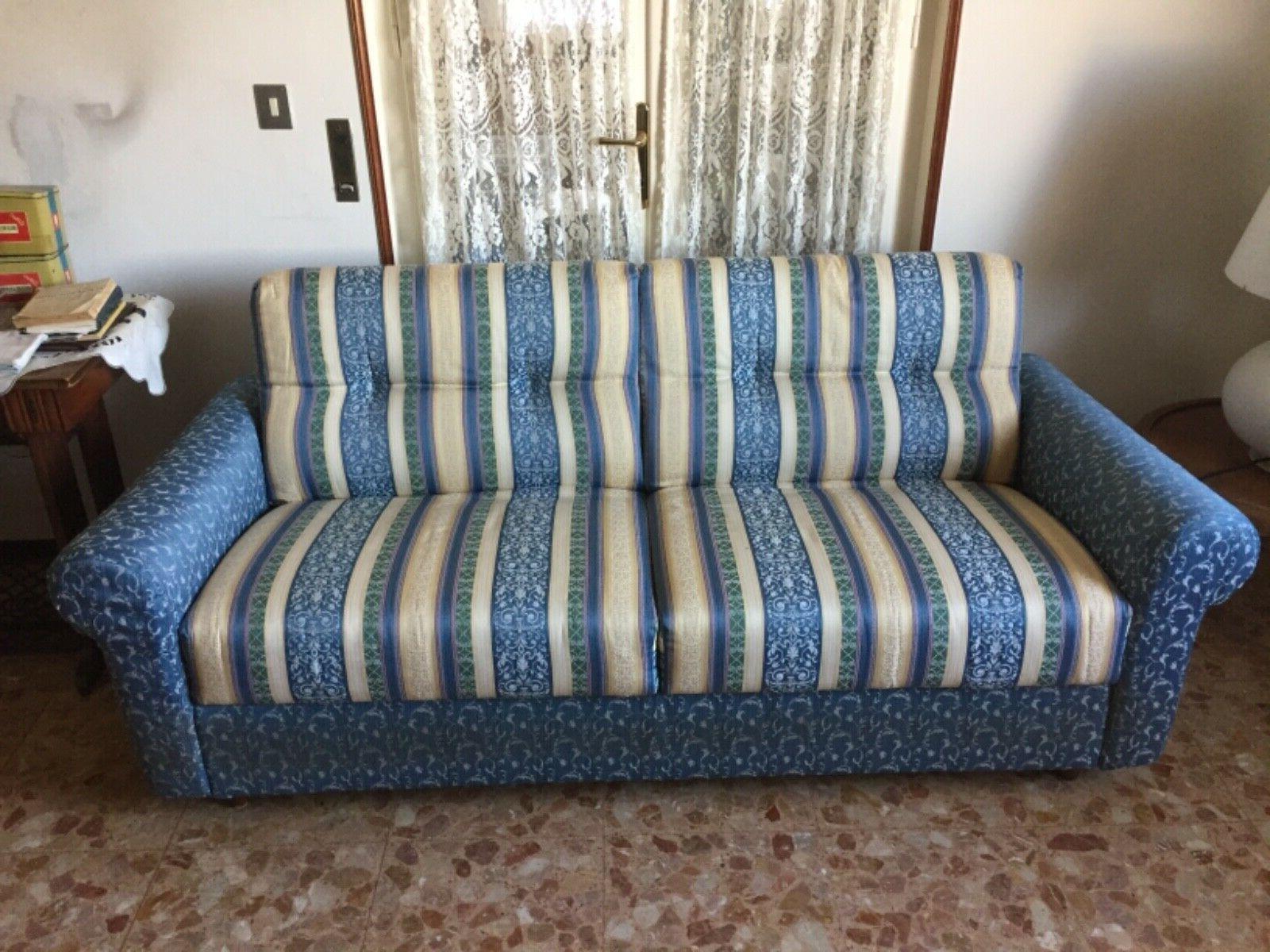 divano letto 2 posti in tessuto 200x83