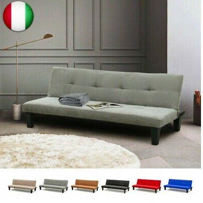 divano letto 2 posti microfibra onice per