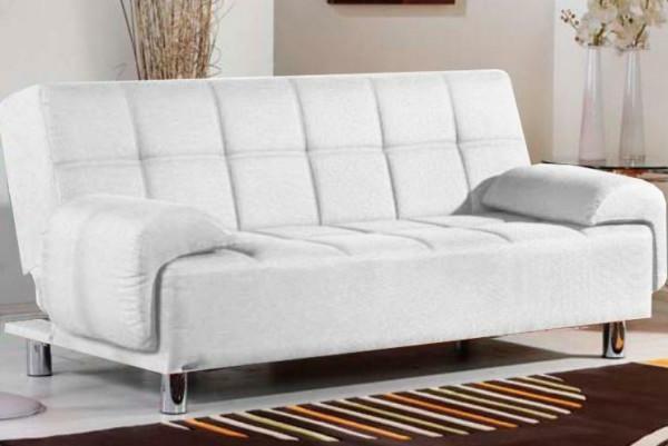 divano letto 200x99 bianco braccioli antiribaltamento salott