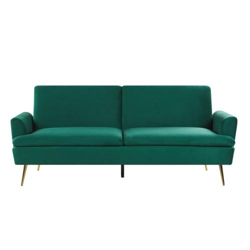 divano letto 3 posti in velluto verde