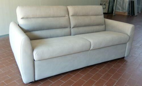 divano letto 3 posti tessuto effetto nabuk