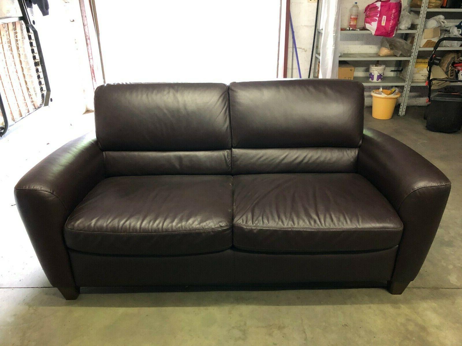 divano letto 3posti 180x85x90 pelle scura ottime