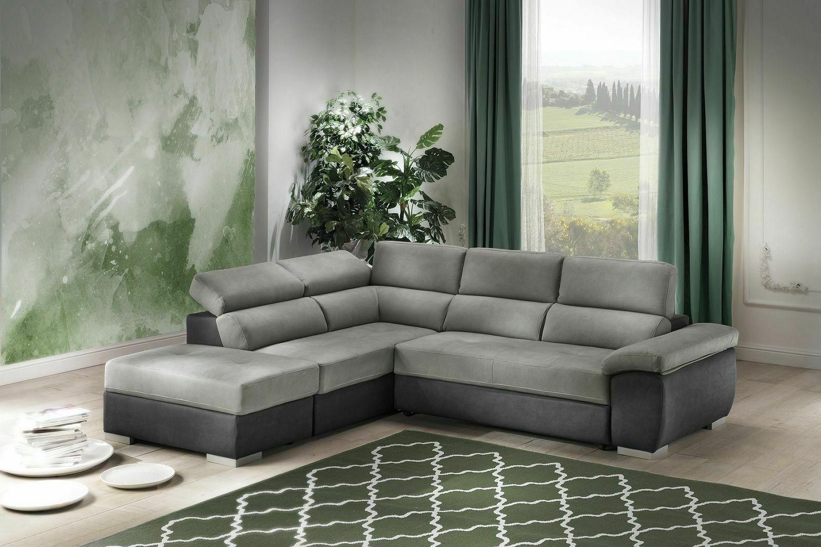 divano letto angolare virginia con pouf contenitore