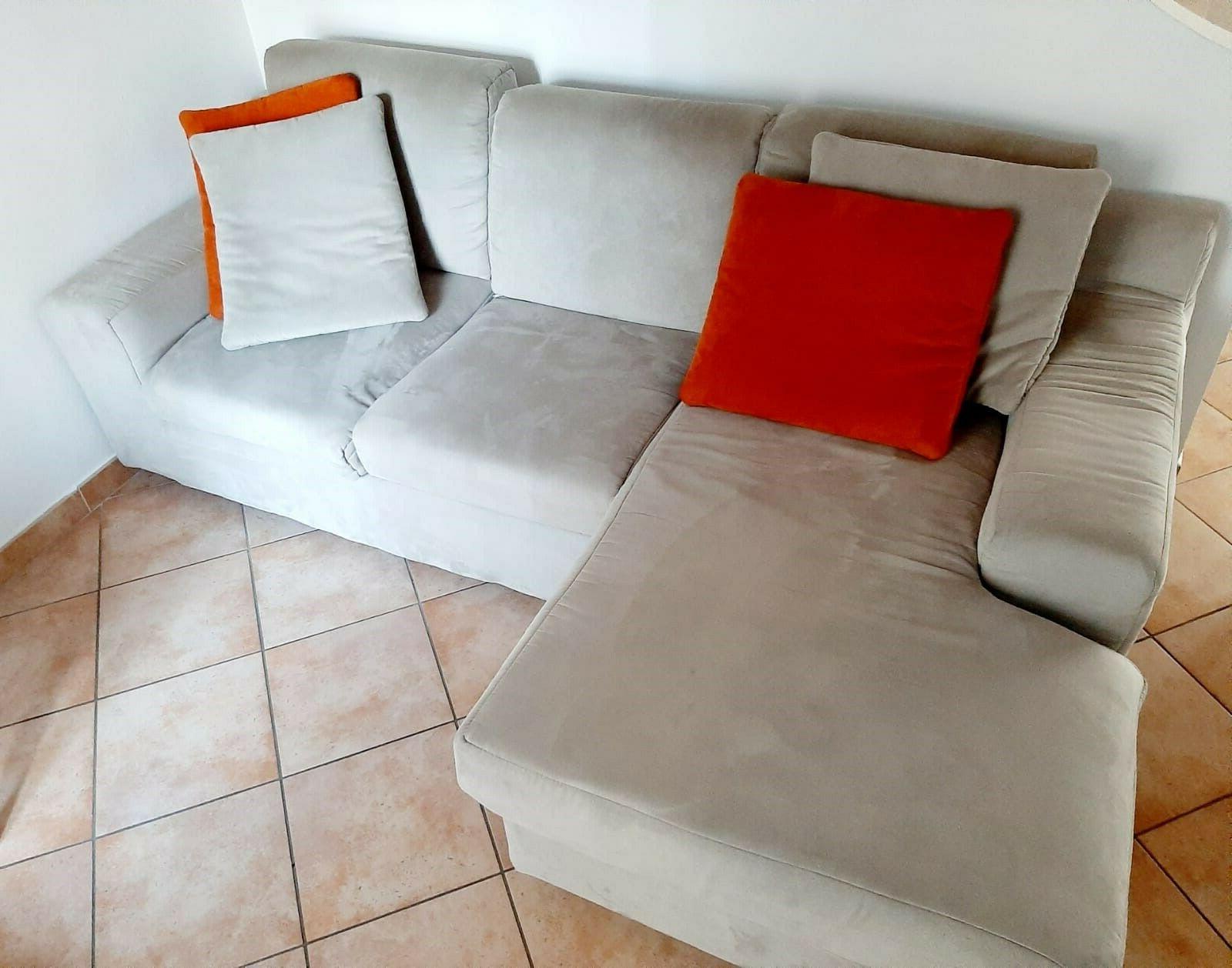 divano letto color tortora 4 posti con