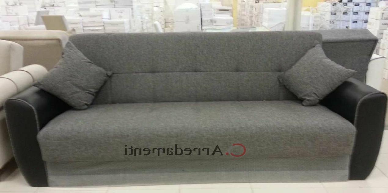 divano letto con contenitore prontoletto ecopelle e