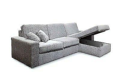 divano letto con penisola tessuto vari colori