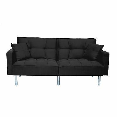 divano letto diana 3 posti lino nero