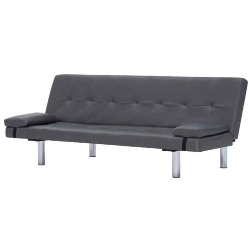 divano letto moderno rivestito in similpelle con