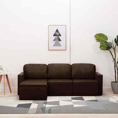 divano letto modulare a 3 posti marrone