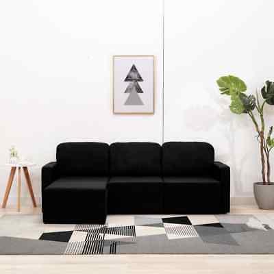 divano letto modulare a 3 posti nero