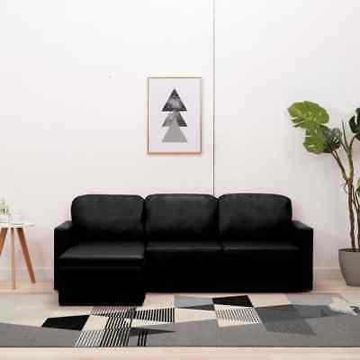 divano letto modulare a 3 posti nero