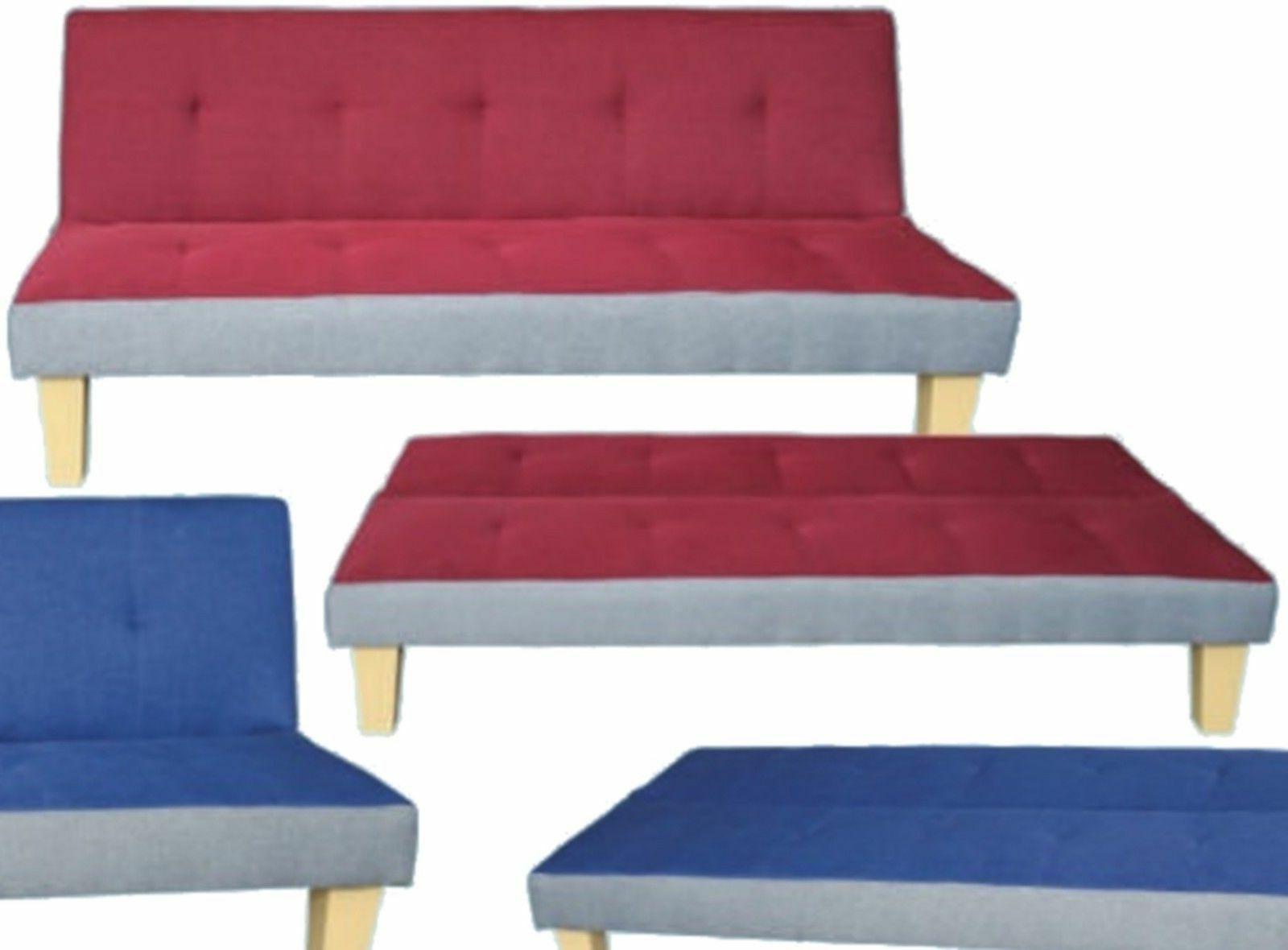 divano letto pronto letto comodo blu rosso