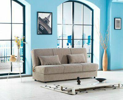 divano letto prontoletto contenitore 190x64x90hcm beige cosy