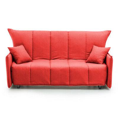 divano letto rosso 3 posti sedere con