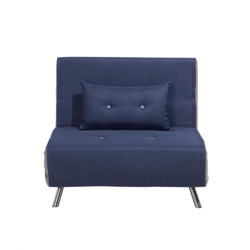divano letto singolo in tessuto blu farris