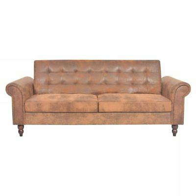 divano letto studio braccioli eco pelle scamosciata