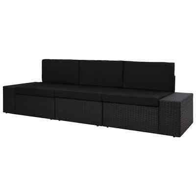 divano modulare a 3 posti in polyrattan