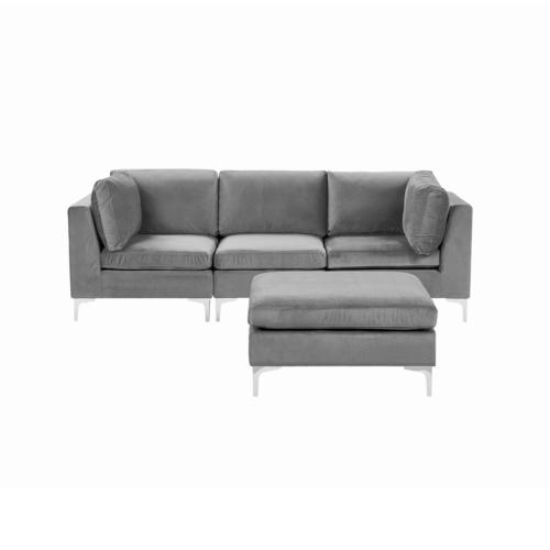 divano modulare a 3 posti in velluto