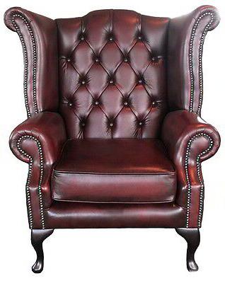 divano queen anne 100 percent pelle rosso