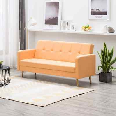 divano tessuto arancione arredo salotto futon sofa