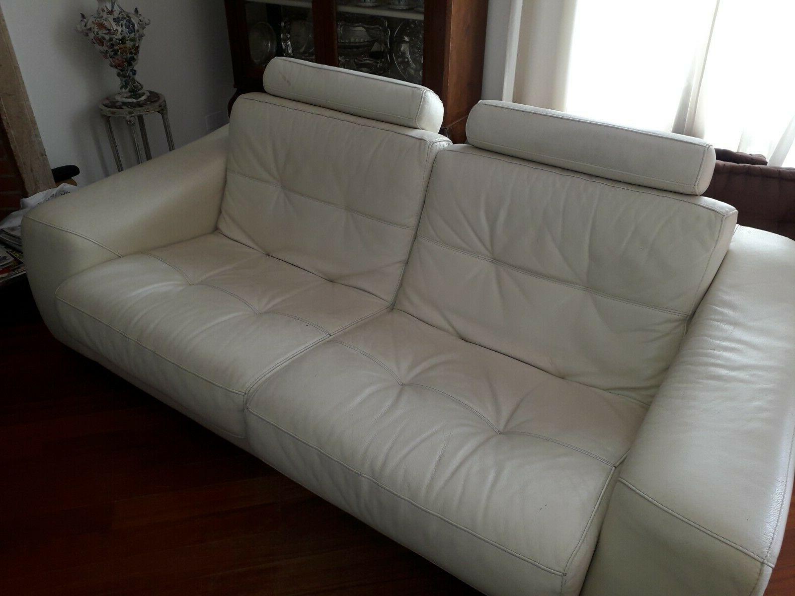 due divani in pelle chiara 3 posti