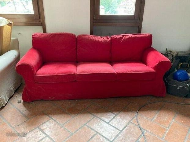 ektorp divano a 3 posti rosso