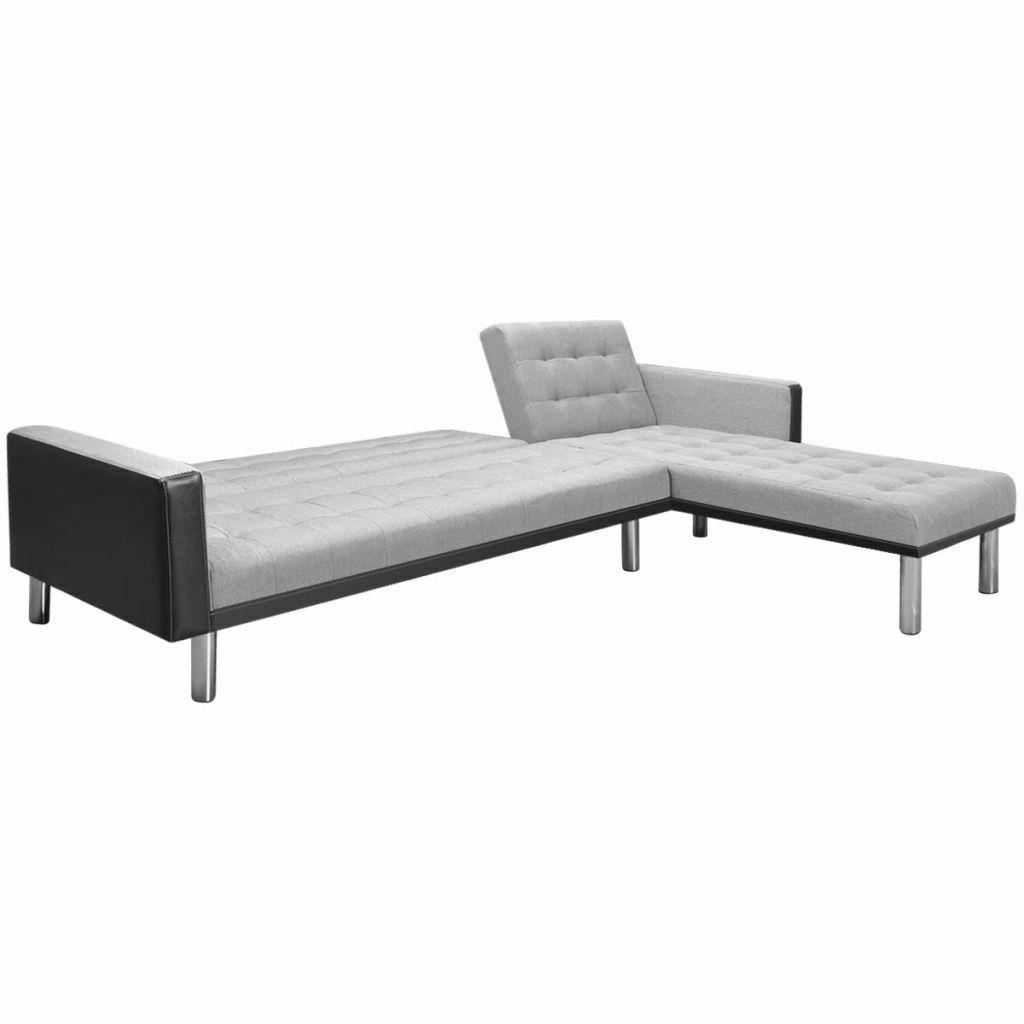 elegante divano letto angolare in tessuto soggiorno