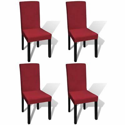 fodera elastica per sedie 4 pz bordeaux