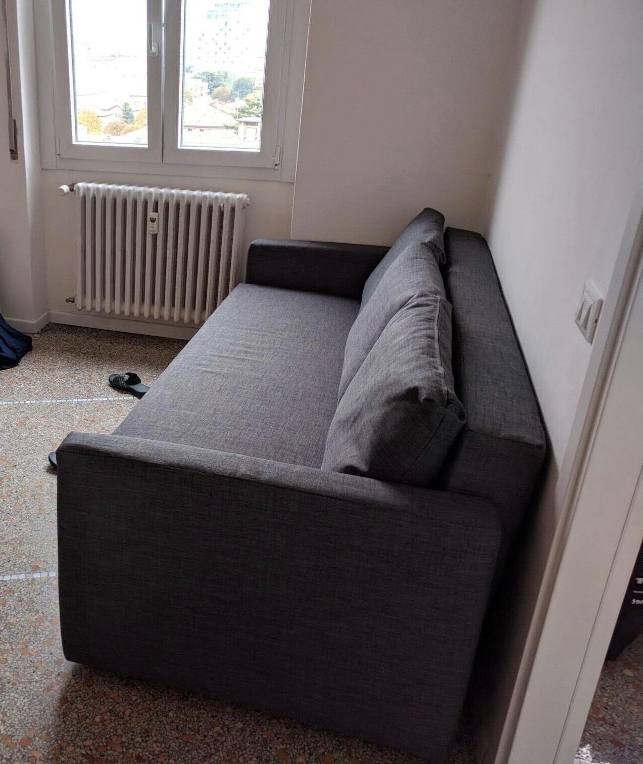 friheten divano letto 3 posti grigio scuro