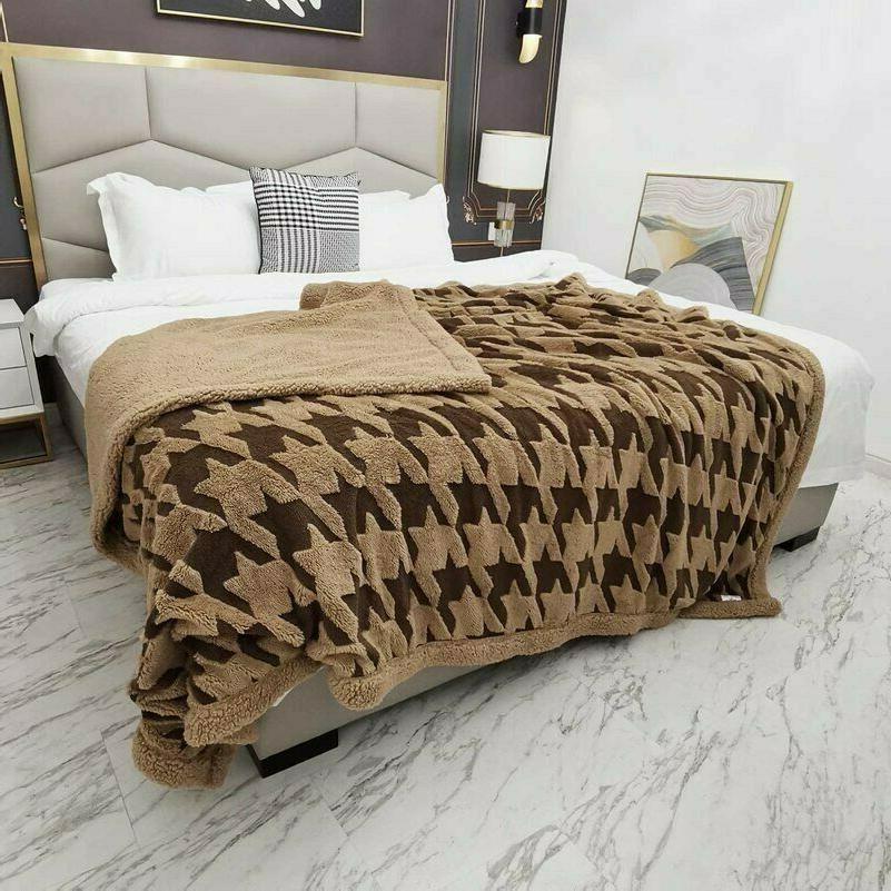 grande pile sherpa copriletto coperte soffice caldo