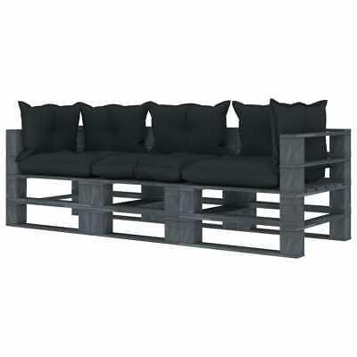 legno divano da giardino 3 posti cuscini