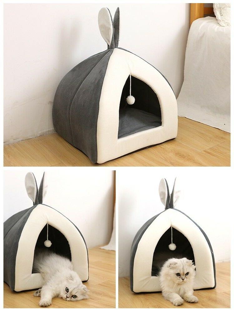 letto nido per gatto morbido cuscino orecchie