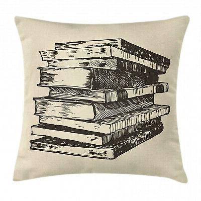 libri coperture cuscino del divano hand drawn
