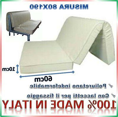 materasso per divano letto prontoletto 80x190 poliuretano