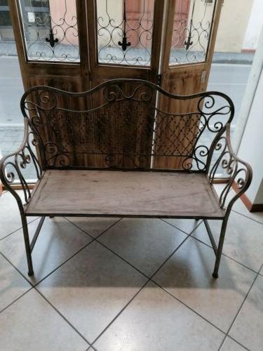 panchina ferro battuto divanetto divano shabby chic