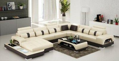 pelle a forma di u wohnlandschaft divano